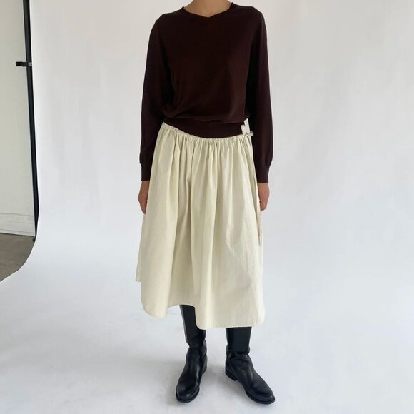 Brooke Callahan — Tie Skirt, color: Rice size: 1 - Picture 7 of 9
